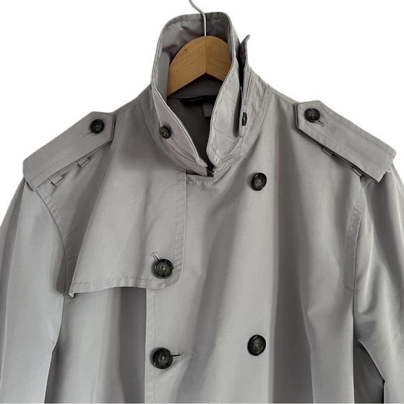 Banana Republic Light Gray Trench Coat - Picture 4 of 8